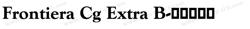 Frontiera Cg Extra B字体转换